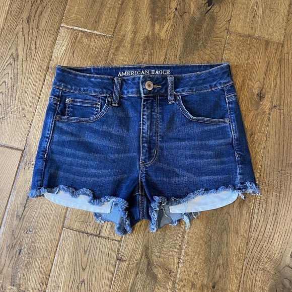 American Eagle Outfitters Pants - Women’s American Eagle Super Stretch X Hi-Rise Shortie Raw Hem Shorts Size 8